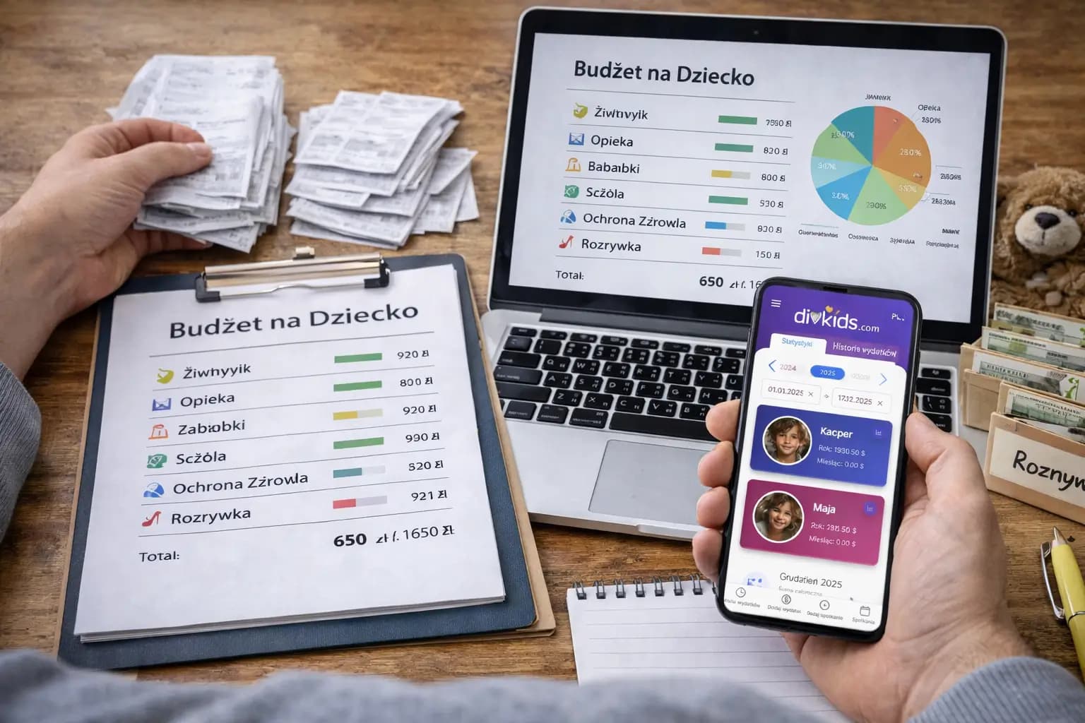 Gdzie trzymać paragony i rachunki do alimentów – telefon, segregator czy aplikacja?