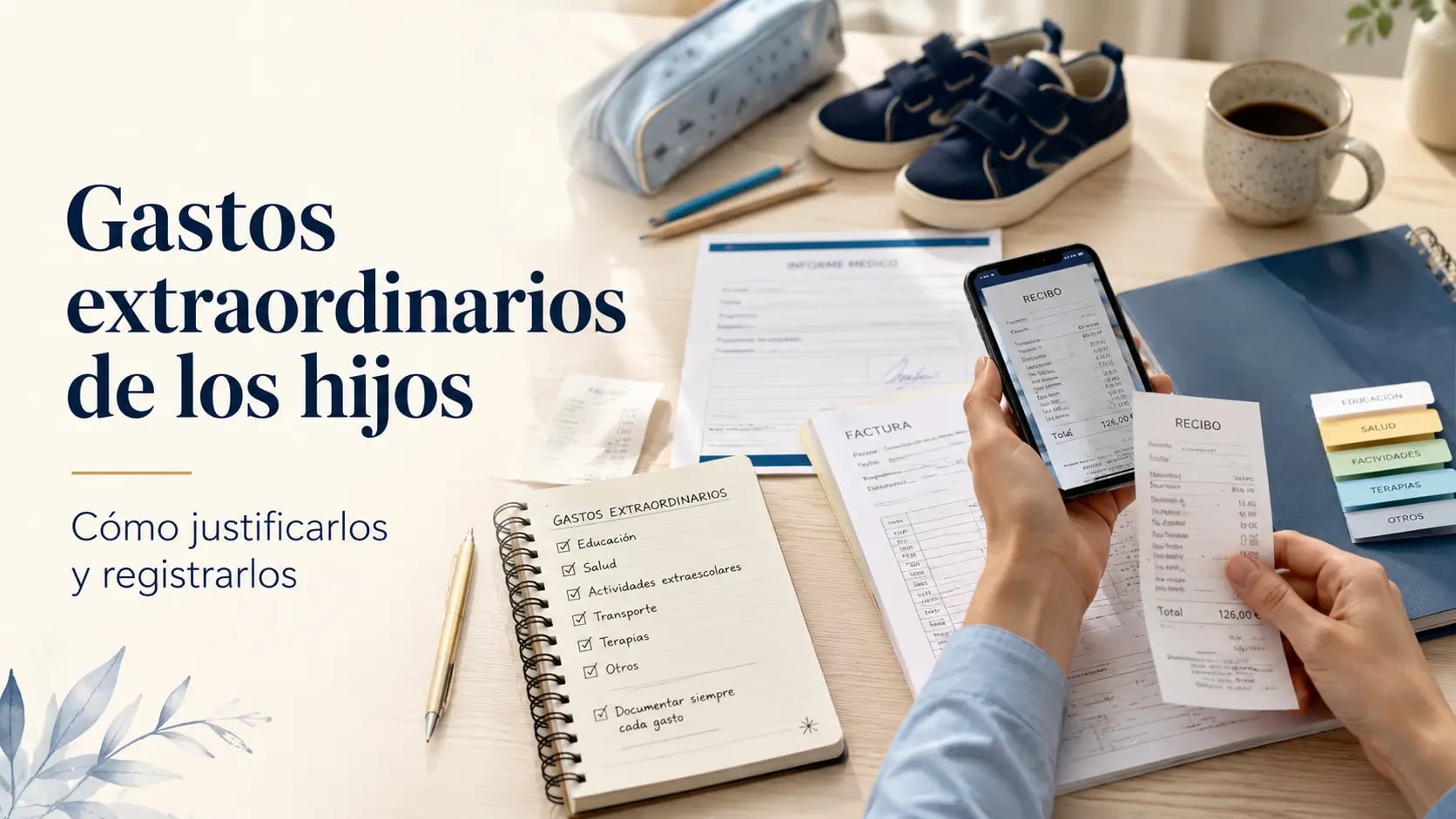 Gastos extraordinarios de los hijos: cómo justificarlos y registrarlos
